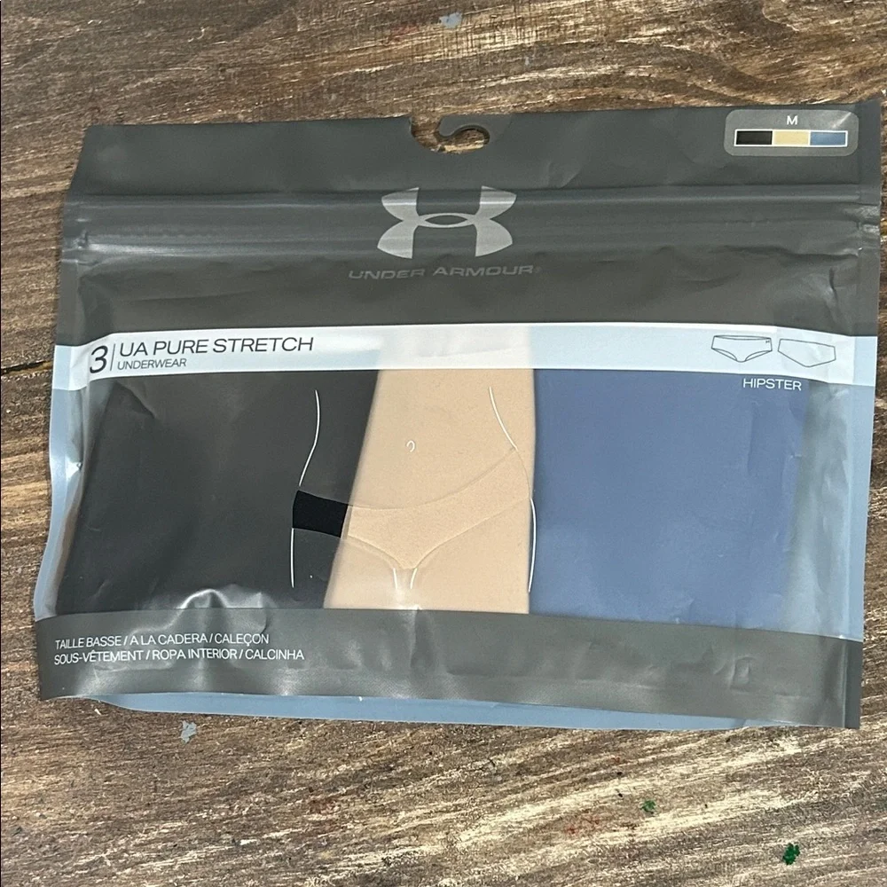 Under Armour UA Pure Stretch Hipster Pack - Black, Beige, Blue - Picture 5 of 5